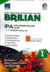Image of Brilian ilmu pengetahuan alam untuk SMP/MTs kelas VII