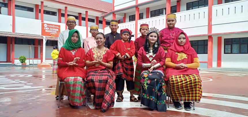 Hari Kebudayaan Kota Makassar Diperingati di Lingkungan SMP Telkom Makassar