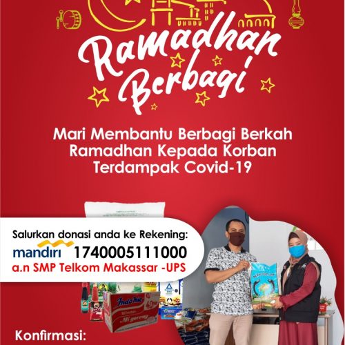 SMP Telkom Makassar Berbagi Berkah Ramadhan Di Tengah Pandemi Covid-19