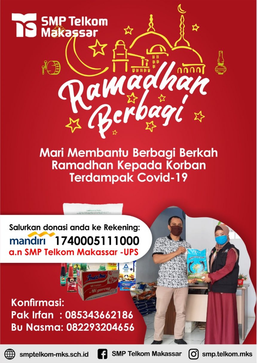 SMP Telkom Makassar Berbagi Berkah Ramadhan Di Tengah Pandemi Covid-19