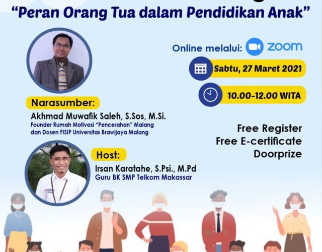 SMP TELKOM MAKASSAR MENGGELAR WEBINAR PARENTING