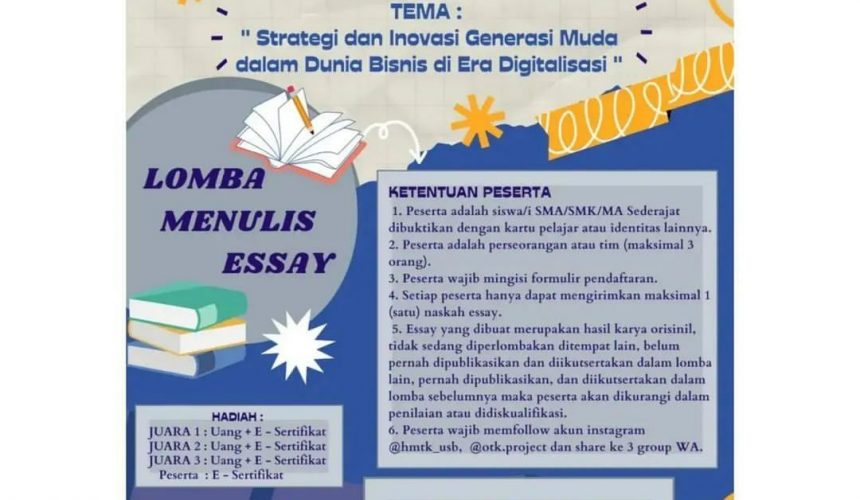 LOMBA MENULIS ESSAY NASIONAL 2022 GRATIS
