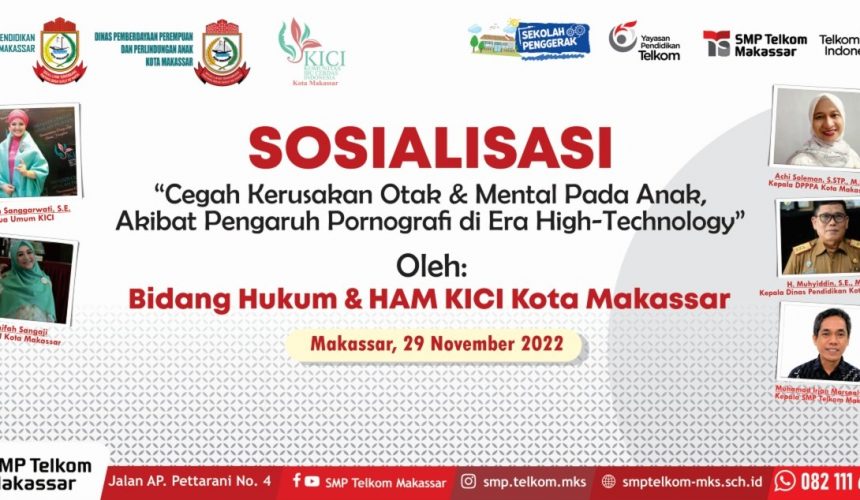 Sosialisasi Dampak Pengaruh Pornografi Bagi Kesehatan mental dan Otak Anak di SMP Telkom Makassar
