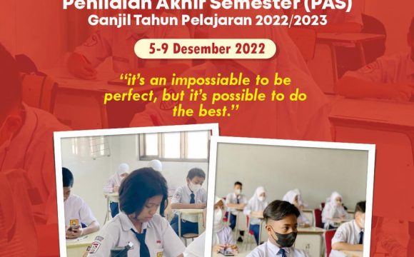 Pelaksanaan Penilaian Akhir Semester Ganjil TP 2022/2023 di SMP Telkom Makassar