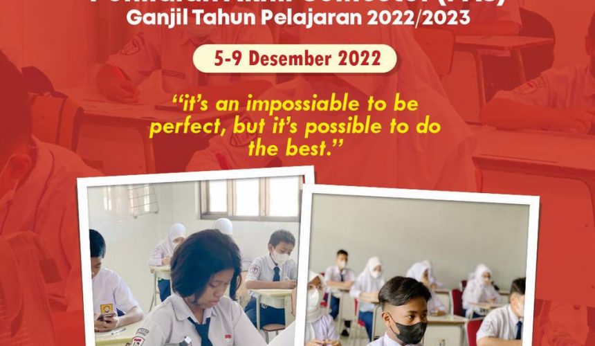 Pelaksanaan Penilaian Akhir Semester Ganjil TP 2022/2023 di SMP Telkom Makassar