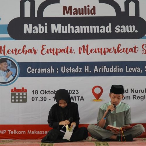 Peringatan Maulid Nabi Muhammad SAW di SMP Telkom Makassar