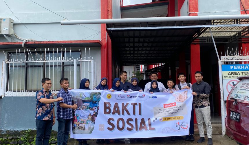 Kegiatan Bakti Sosial dalam Rangka HUT ke-10 SMP Telkom Makassar